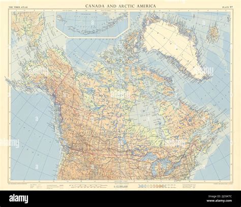 Canad Y Am Rica Del Rtico Groenlandia Alaska Gr Fico De Mapas De