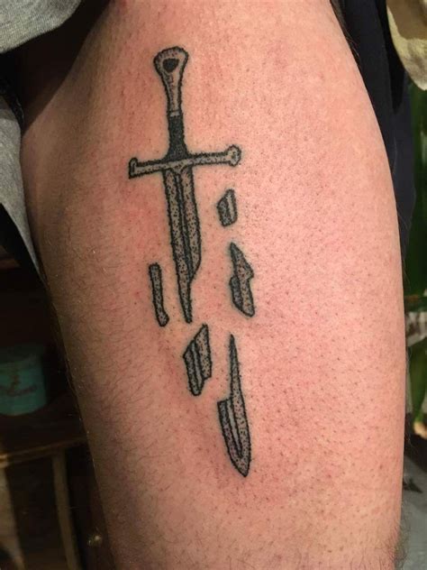 Second Stick N Poke Ive Done Anduril On My Thigh Stick N Poke