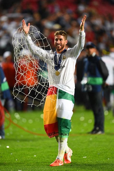Sergio Ramos Celebrates Victory After The Uefa Champions League Final