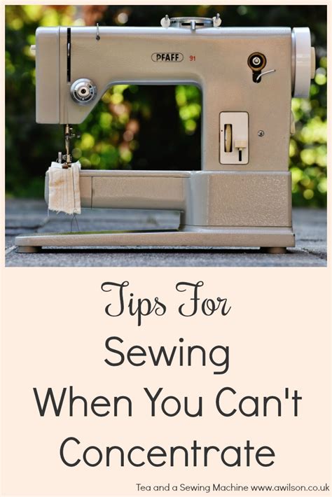 One can even stop working because they can't deal with life. Sewing When You Can't Concentrate