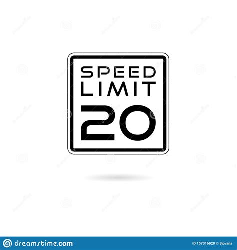 End Maximum Speed Limit 50 Sign Flat Icon Cartoon Vector