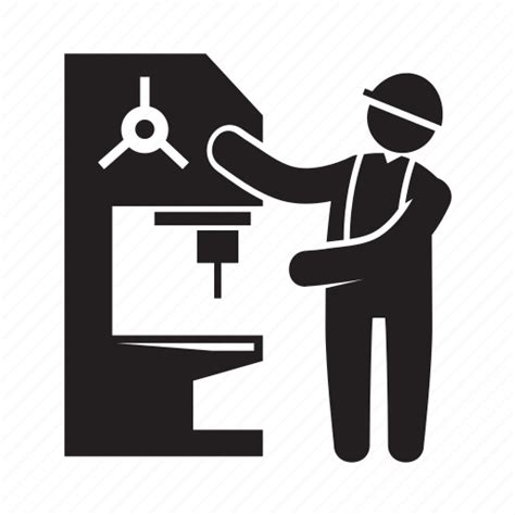 Cnc Drill Engineer Industry Machinery Icon