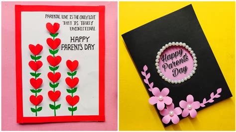 2 Parents Day Card Making Easy Parents Day T Ideas Homemade Youtube