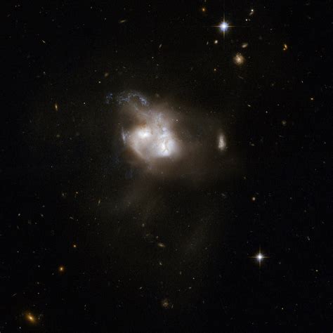 Also called arp 12, it's about 62,000 light years across, smaller than the milky way by a fair margin. NGC 5256 - Wikipedia
