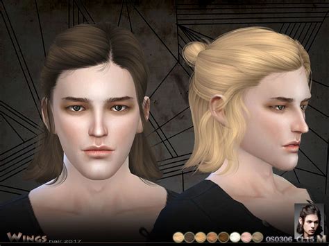 The Sims Resource Os0306 Mf Hair By Wings Sims Sims 4 Hairs