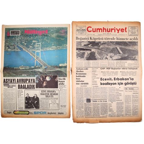 Ekim Tarihli Cumhuriyet Milliyet Gazetesi Bo Azi I K Pr S