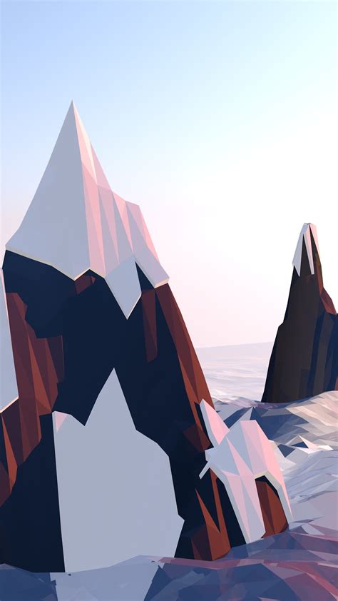 1080x1920 1080x1920 Low Poly Mountains Artist Artwork Digital Art