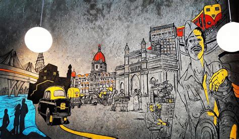Cool Mumbai graphics | India art, Art drawings simple, City painting