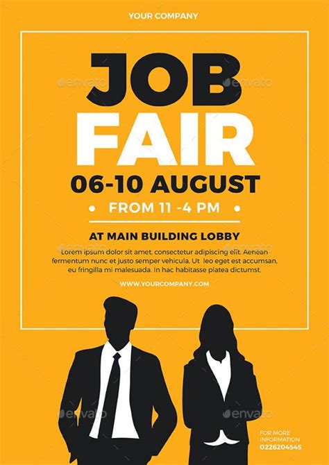 Job Fair Job Fair Flyer Template Hiring Poster