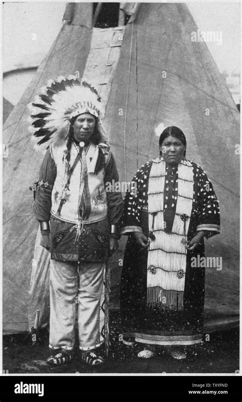 Circus Sarrasani Two Sioux Indians In Native Dress In Front Of Teepee Scope And Content Post