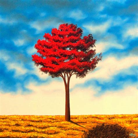 Bing Art By Rachel Bingaman Contemporary Art Oil Painting Red Tree