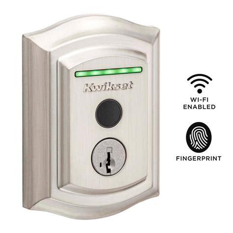 Kwikset Halo Touch Satin Nickel Traditional Fingerprint Wi Fi