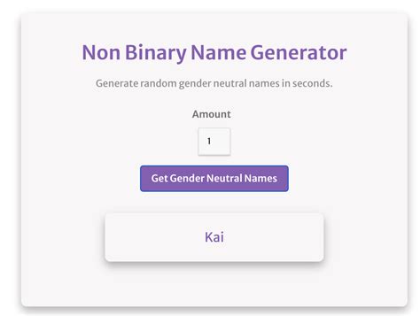 Official Non Binary Name Generator Get The Best Name Now 💜