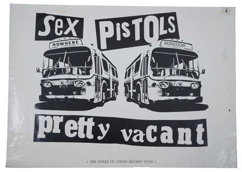 original 1977 sex pistols nowhere boredom pretty vacant promo poster jamie reid