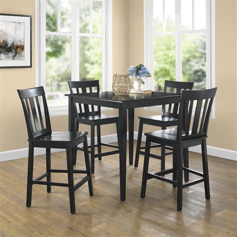 Mainstays 5 Piece Mission Counter Height Dining Set Home And Garden Dining Sets Furniture