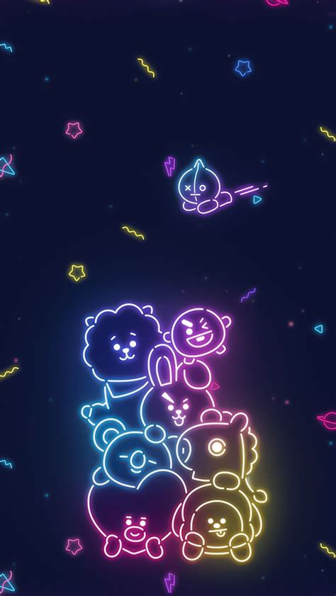 Pin By Apoame On Bt21 Bg Neon Wallpaper Bts Drawings Bts Wallpaper