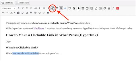How To Make A Clickable Link In Wordpress Hyperlink On A Blog