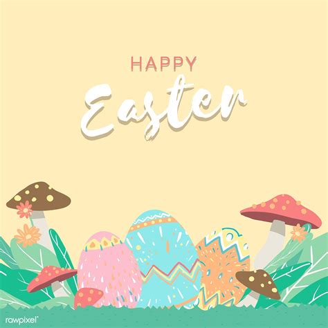 easter eggs hunt festival background vector free image by niwat festival