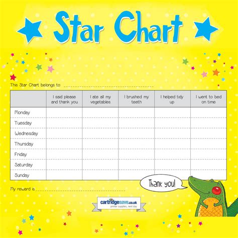 Printable Star Chart Free Printable Templates