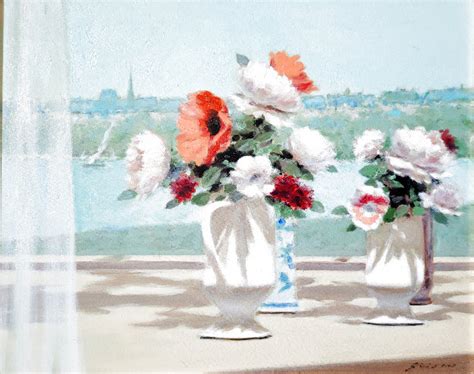 Untitled Two Bouquets 1988 37x31 By Andre Gisson