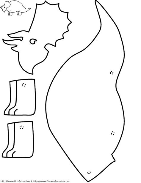Triceratops With Moving Head And Legs Template Plantilla De