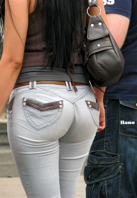 Perfect Ass In Gray Jeans