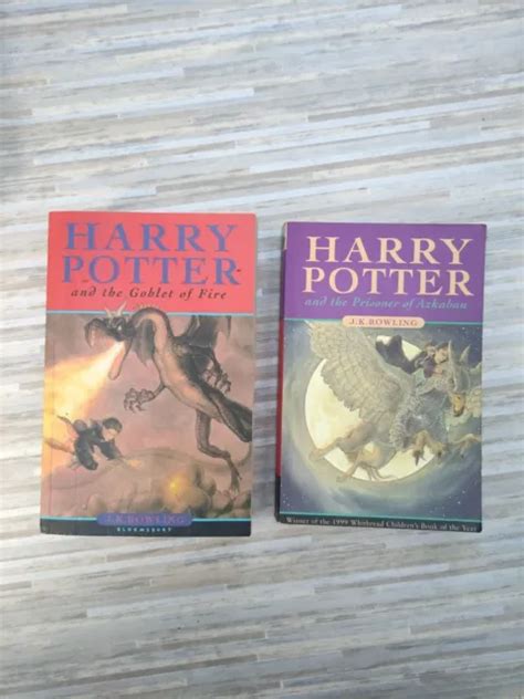 Harry Potter J K Rowling Prisoner Of Azkaban 1st Ed Goblet Of Fire Paperback 2493 Picclick