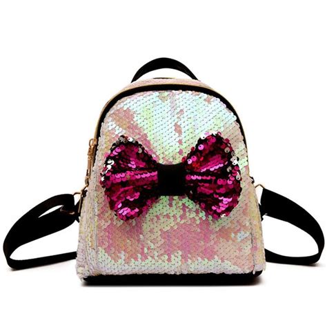Buy 2018 New Backpacks For Girls Fashion Sequins Bow