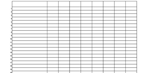 Printable Blank Spreadsheet With Lines