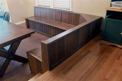Learn how to build a table for your kitchen or dining room. Handmade Custom Built In Dining Room Bench Seating by R J ...