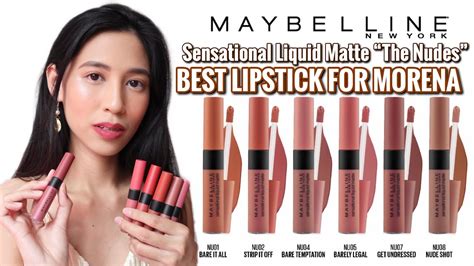Best Lipstick For Morena Maybelline Sensational Liquid Matte The Nudes Youtube