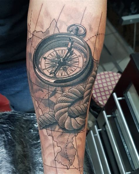 Compass Tattoos For Guys 120 Best Compass Tattoos For Men Improb Taking Guidance From The