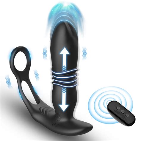 Qvox Thrusting Anal Vibrator Prostate Massager With Ring 7 Thrusting And Vibrating Modes