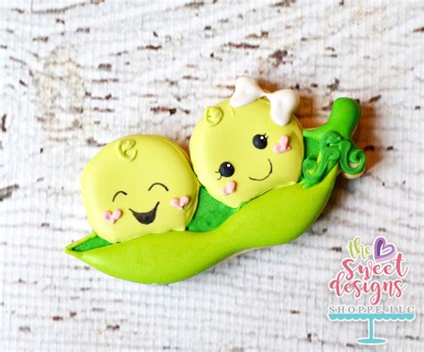 Two Peas In A Pod Boy And Girl Cutter Baby Shower Cookies Baby