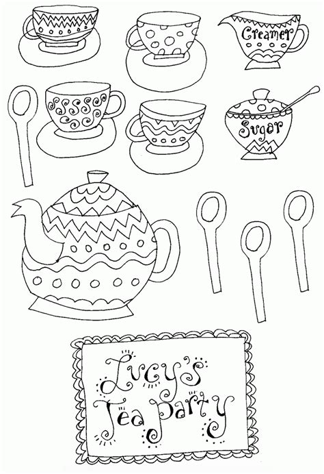 All rights to coloring pages, text materials and other images found on getcolorings.com are owned by their respective owners (authors), and the administration of the website doesn't bear responsibility for their. Printable Tea Party Coloring Pages - Coloring Home