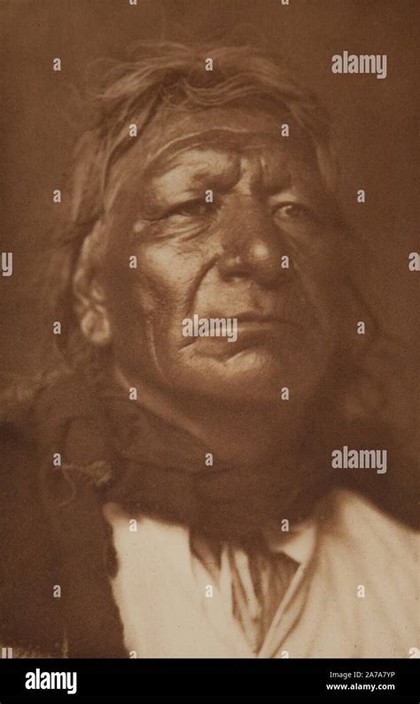 Vintage Native American Red Skinned Indian Portrait From The Old