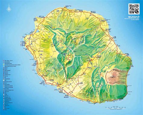 Ile De La Réunion Carte Touristique Vacances Arts Guides Voyages
