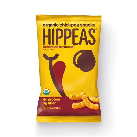 Hippeas Vegan Bohemian Barbecue Puffs Organic Chickpea Snacks 5 Oz Bag