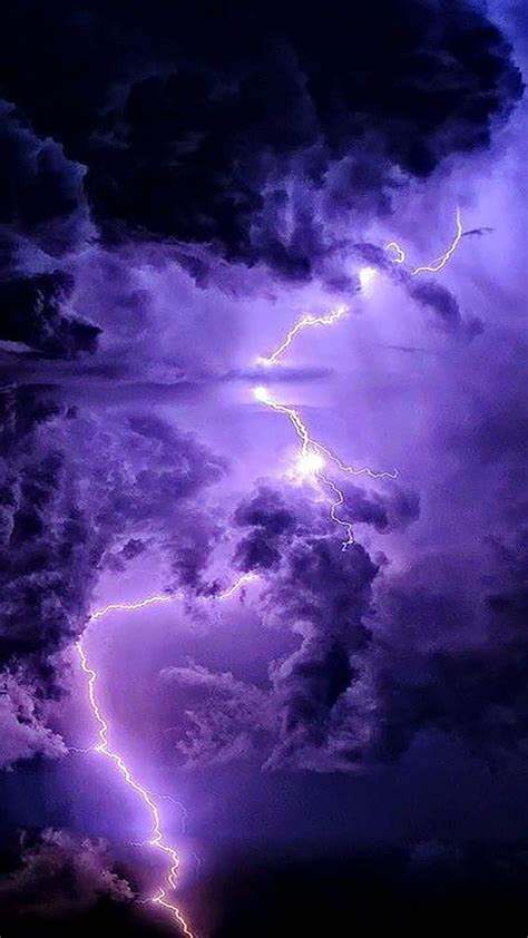 Purple Lightning Wallpaper