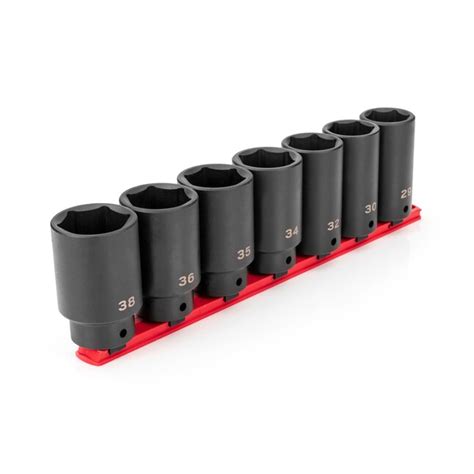 Tekton 7 Piece Metric 12 In Drive Set 6 Point Impact Socket Set In The Impact Sockets And Impact