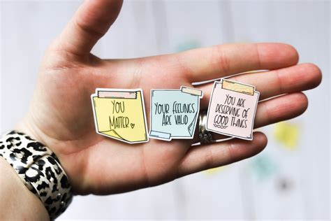 Sticky Note Affirmation Mini Sticker Set Positivity Stickers Etsy