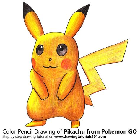 Pikachu From Pokemon Go Colored Pencils Drawing Pikachu From Pokemon