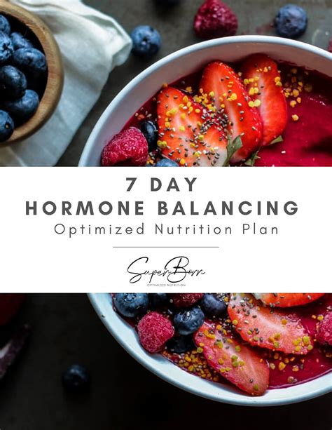 7 Day Hormone Balancing Meal Plan Fertility Hormone Disruptor Free