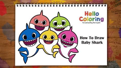 How To Draw Baby Shark Step By Step At Drawing Tutorials
