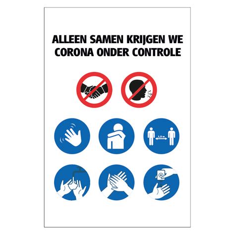 Service en deskundigheid staat bij ons voorop. RIVM Corona pictogrammen sticker - TopBord.nl