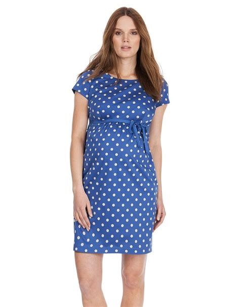 Woven Cotton Polka Dot Maternity Dress Polka Dot Maternity Dresses Chic Maternity Dresses