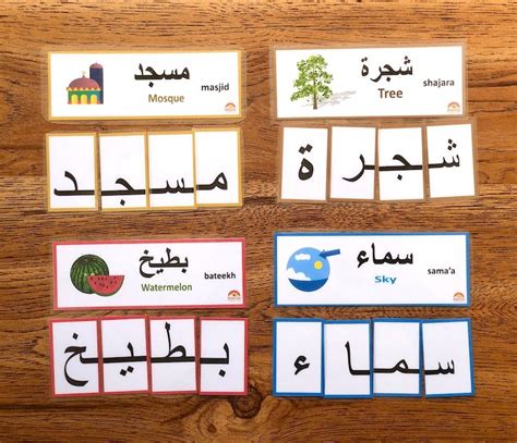 Arabic Puzzle Arabic Letter And Picture Arabic Alphabet Etsy Alphabet