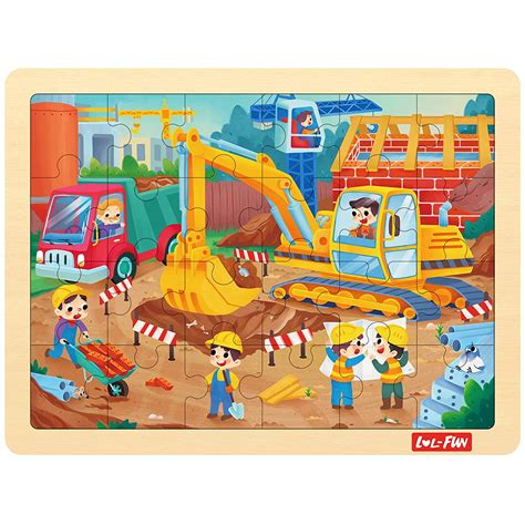 24 Piece Puzzles for Kids Ages 3-5, Wooden Jigsaw Puzzle for Toddlers 2 