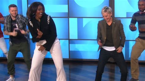 See Michelle Obama S Dance Off With Ellen Degeneres