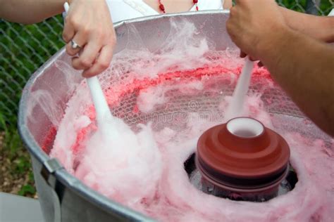 Making Cotton Candy Stock Image Image Of Hands Sweets 5700353